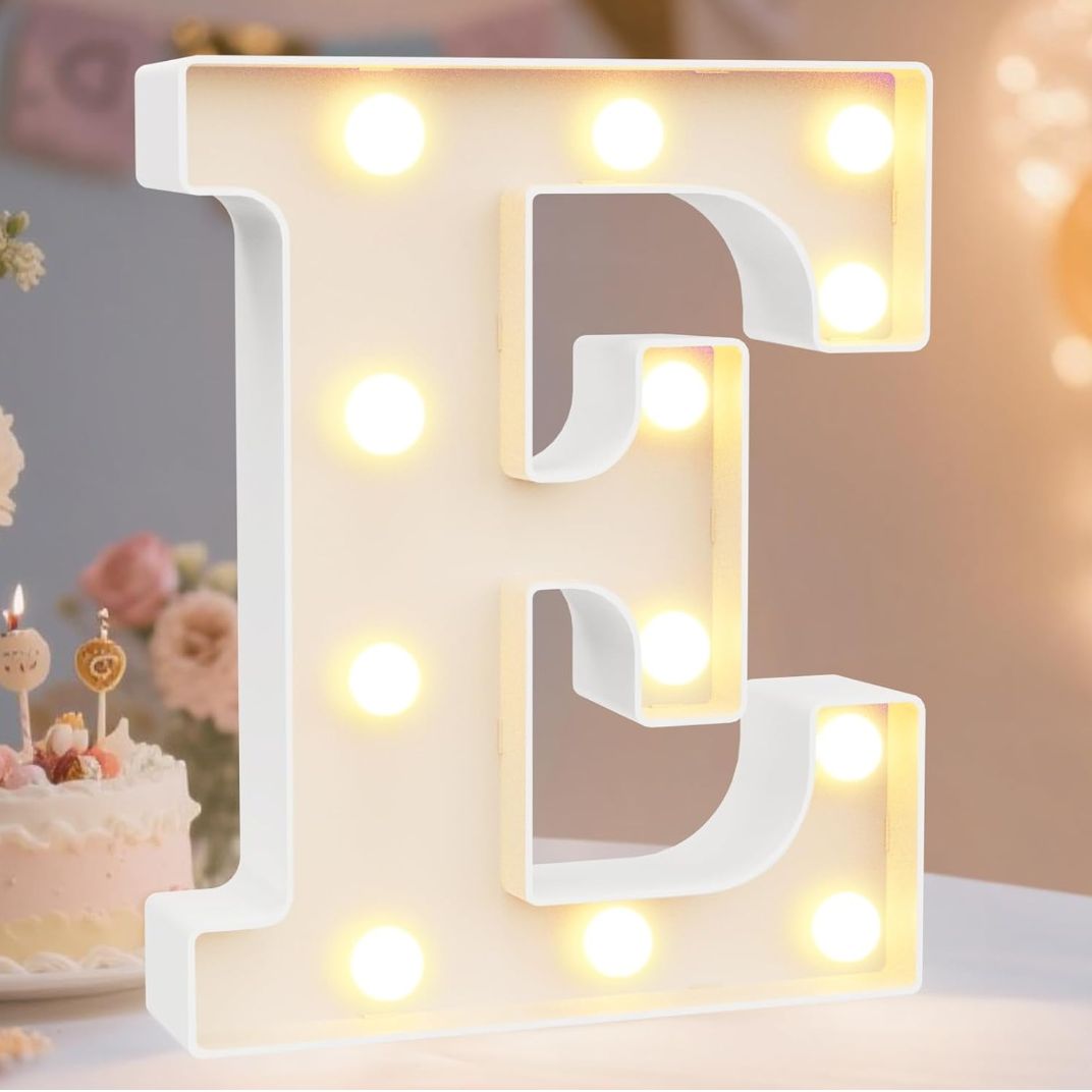 White LED Marquee Light – Letter E