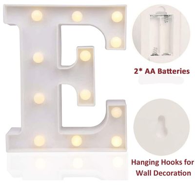 White LED Marquee Light – Letter E