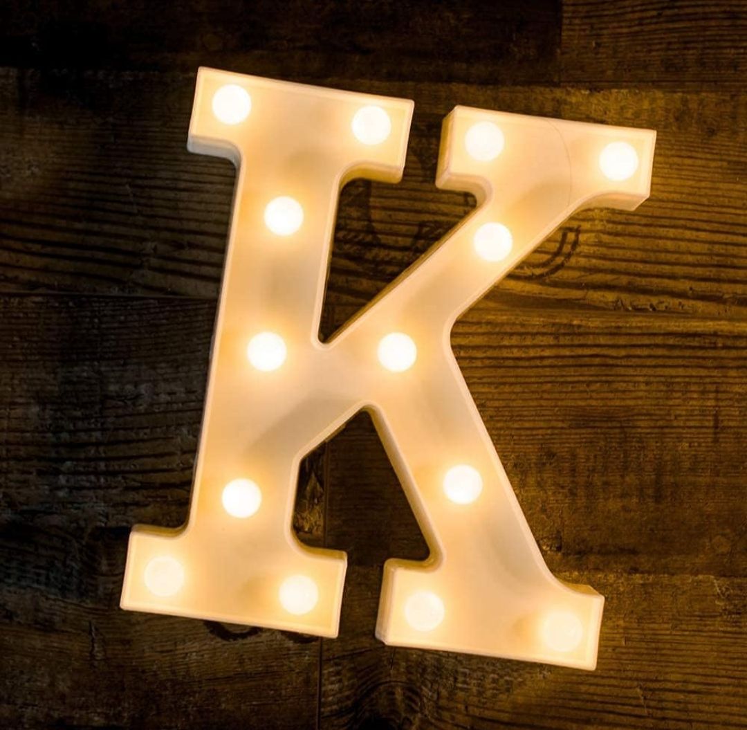 White LED Marquee Light – Letter K