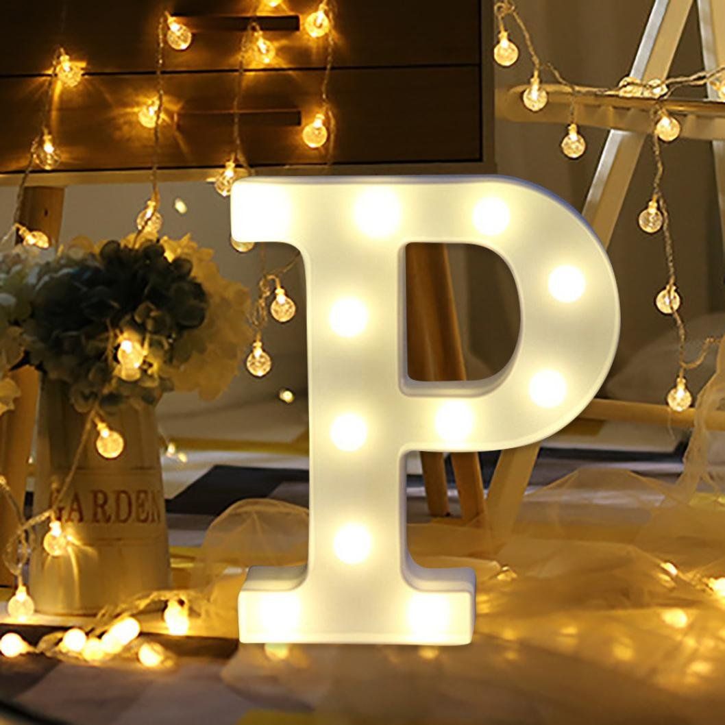White LED Marquee Light – Letter P