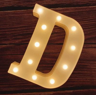 White LED Marquee Light – Letter D