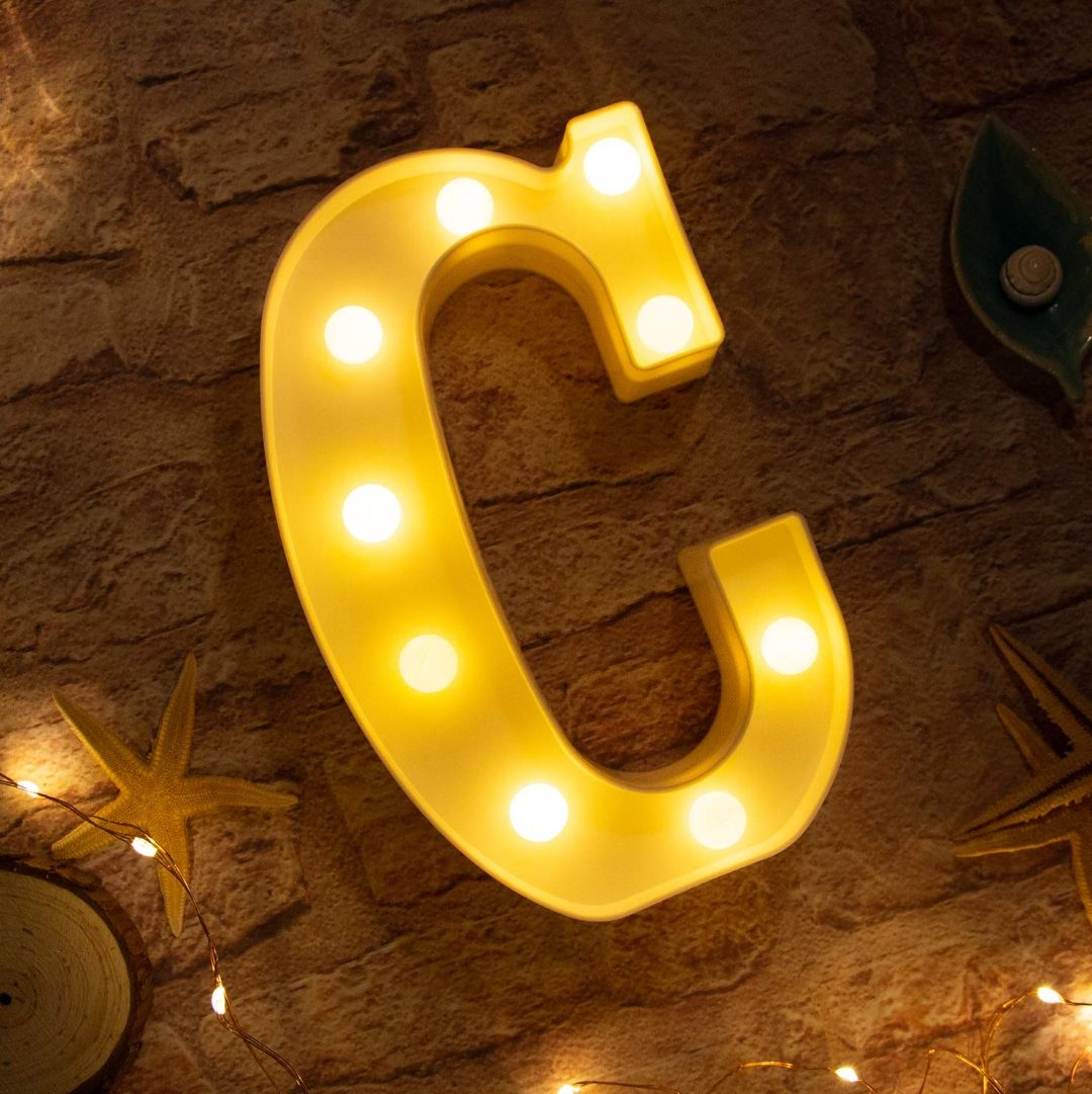 White LED Marquee Light – Letter C