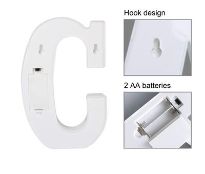 White LED Marquee Light – Letter C