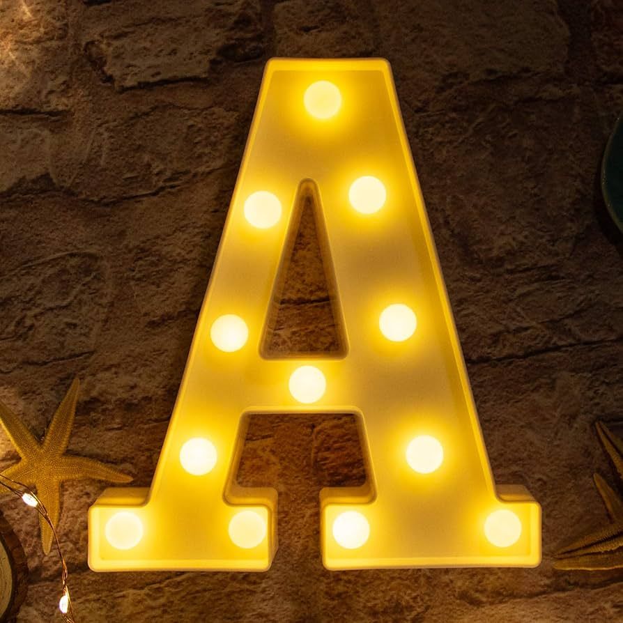 White LED Marquee Light – Letter A