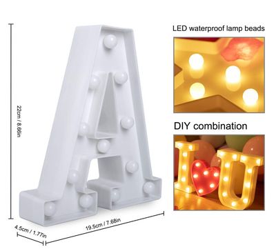 White LED Marquee Light – Letter A
