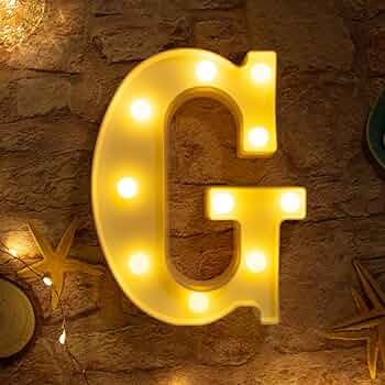 White LED Marquee Light – Letter G