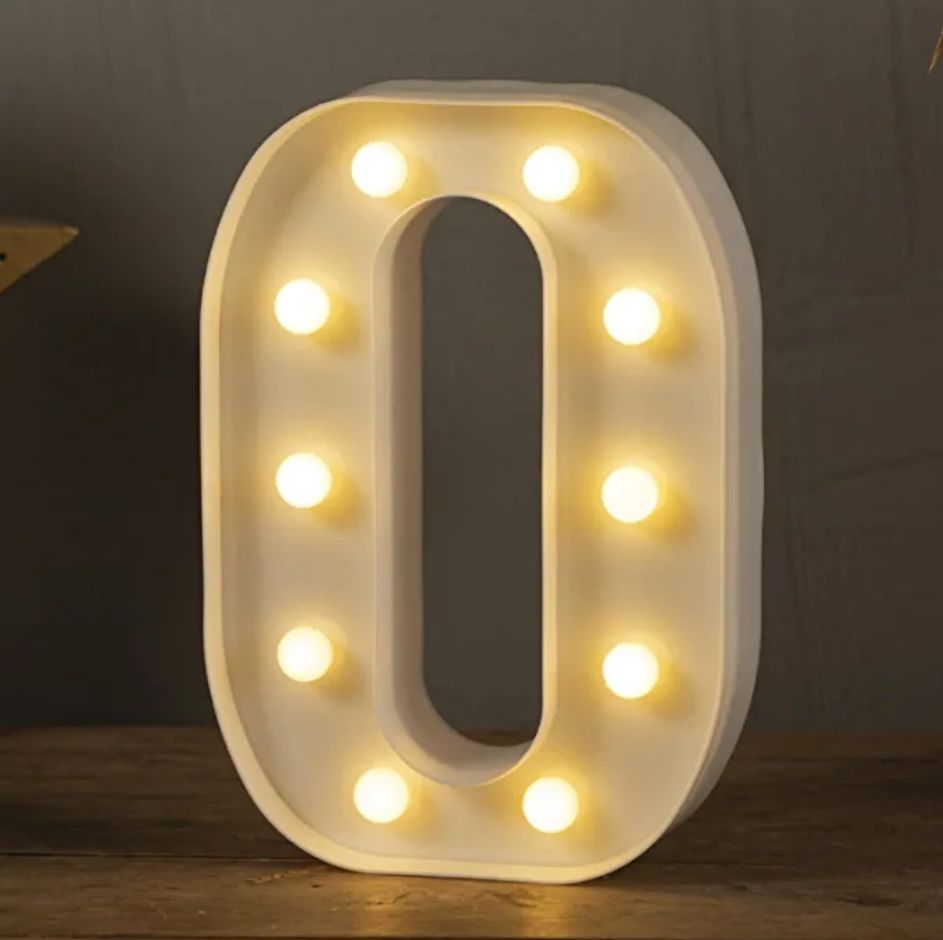 White LED Marquee Light – Letter O