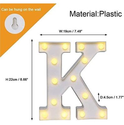 White LED Marquee Light – Letter K