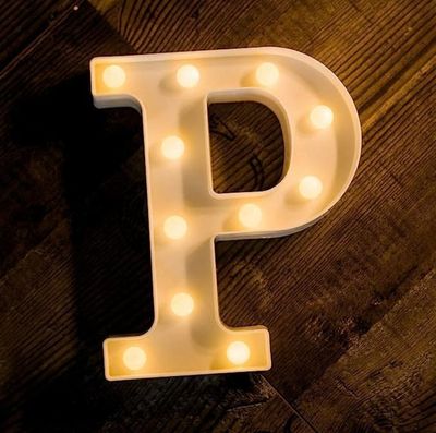 White LED Marquee Light – Letter P