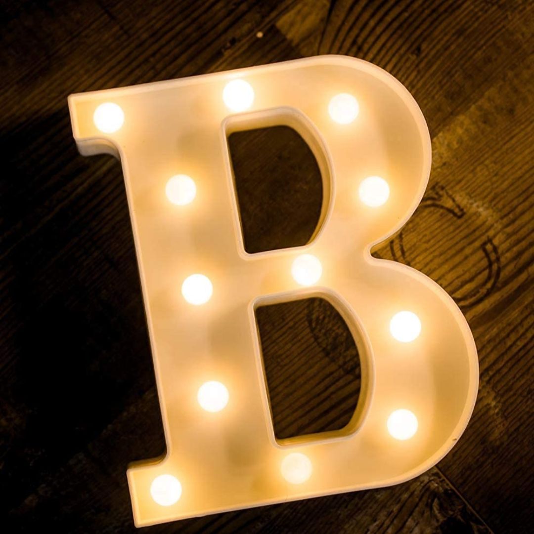 White LED Marquee Light – Letter B