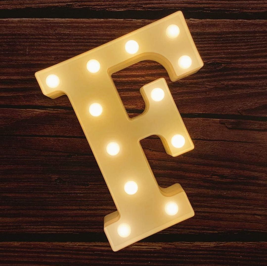 White LED Marquee Light – Letter F