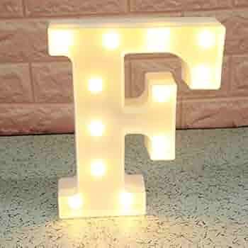 White LED Marquee Light – Letter F