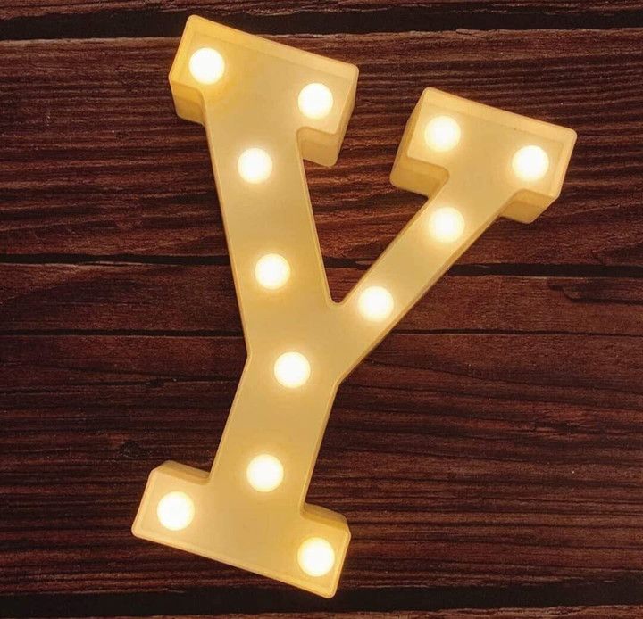 White LED Marquee Light – Letter Y