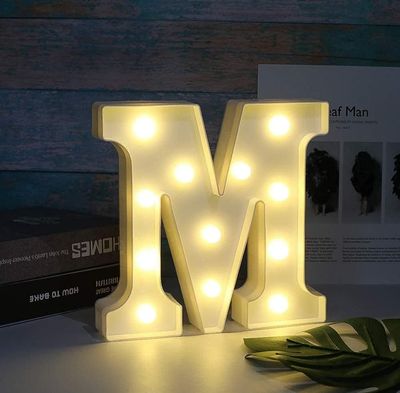 White LED Marquee Light – Letter M