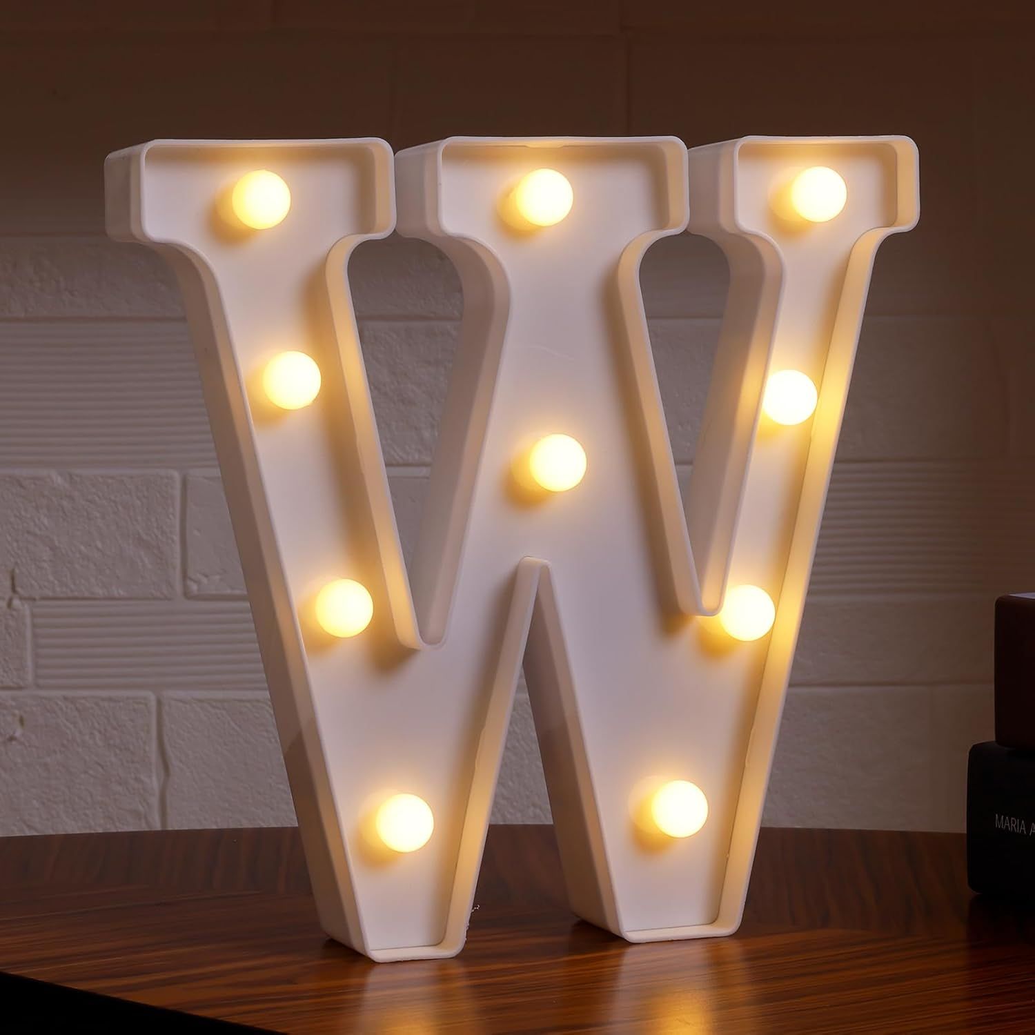 White LED Marquee Light – Letter W