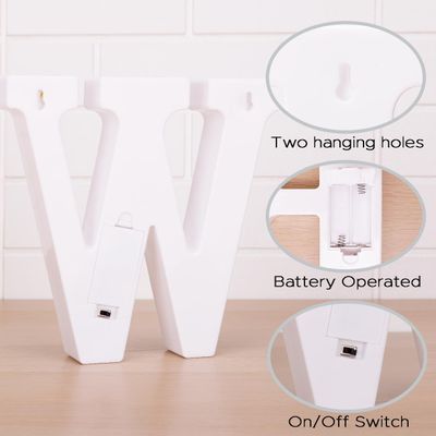 White LED Marquee Light – Letter W