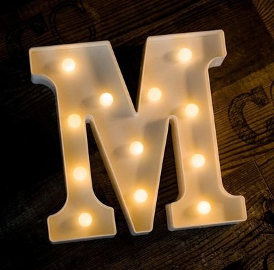 White LED Marquee Light – Letter M