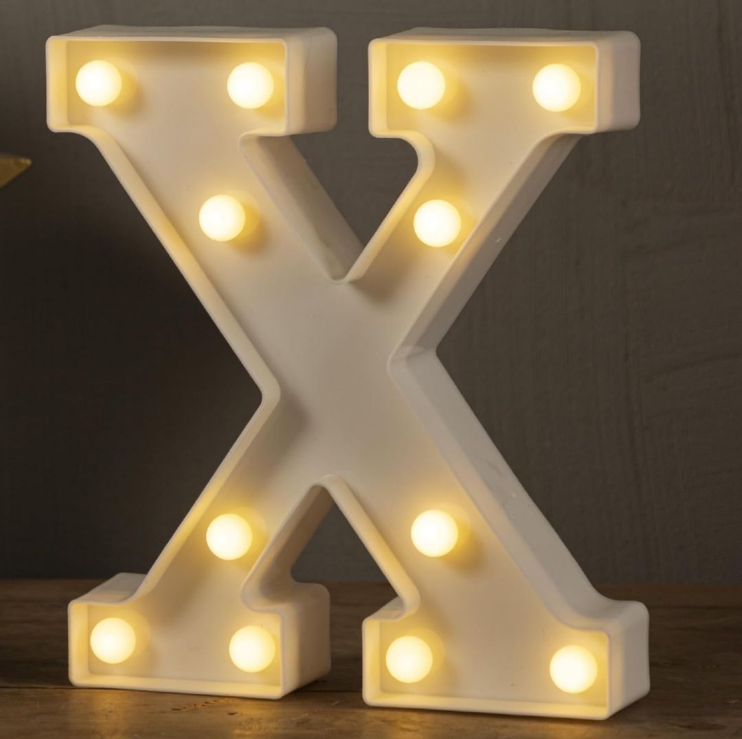 White LED Marquee Light – Letter X