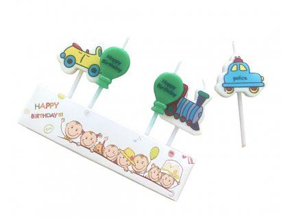 Train Car Happy Birthday Candle