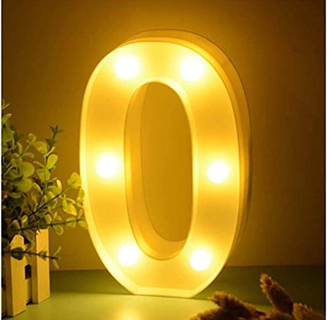White LED Marquee Light – Number 0