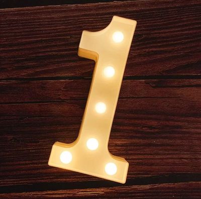 White LED Marquee Light – Number 1