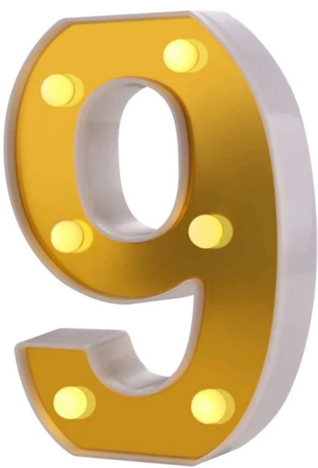 White LED Marquee Light – Number 9