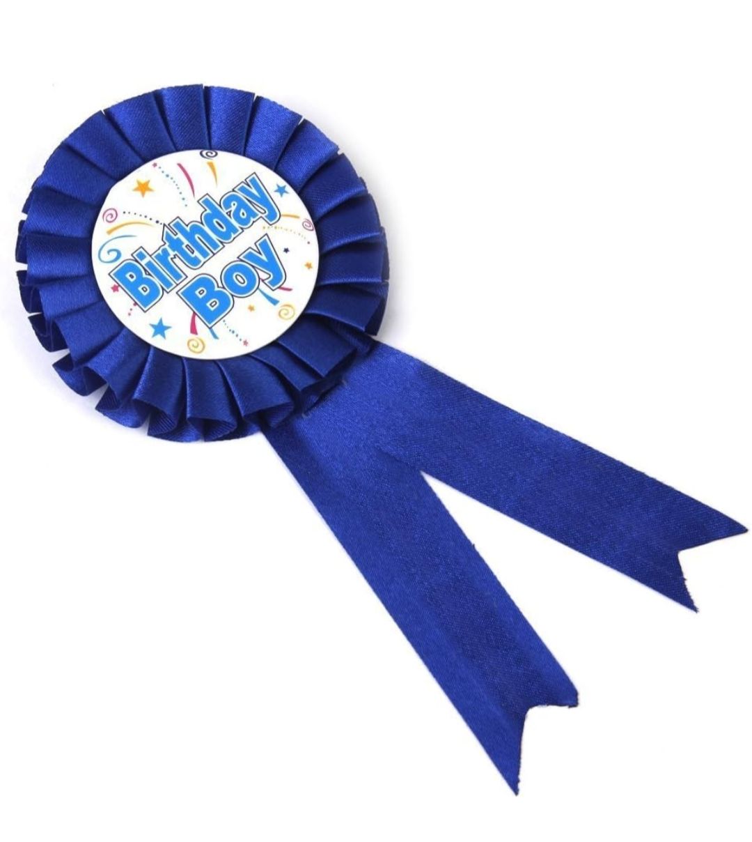 Birthday Girl Ribbon Badge- Dark Blue