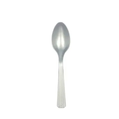Occasion Reusable Plastic Silver Spoons 20pcs