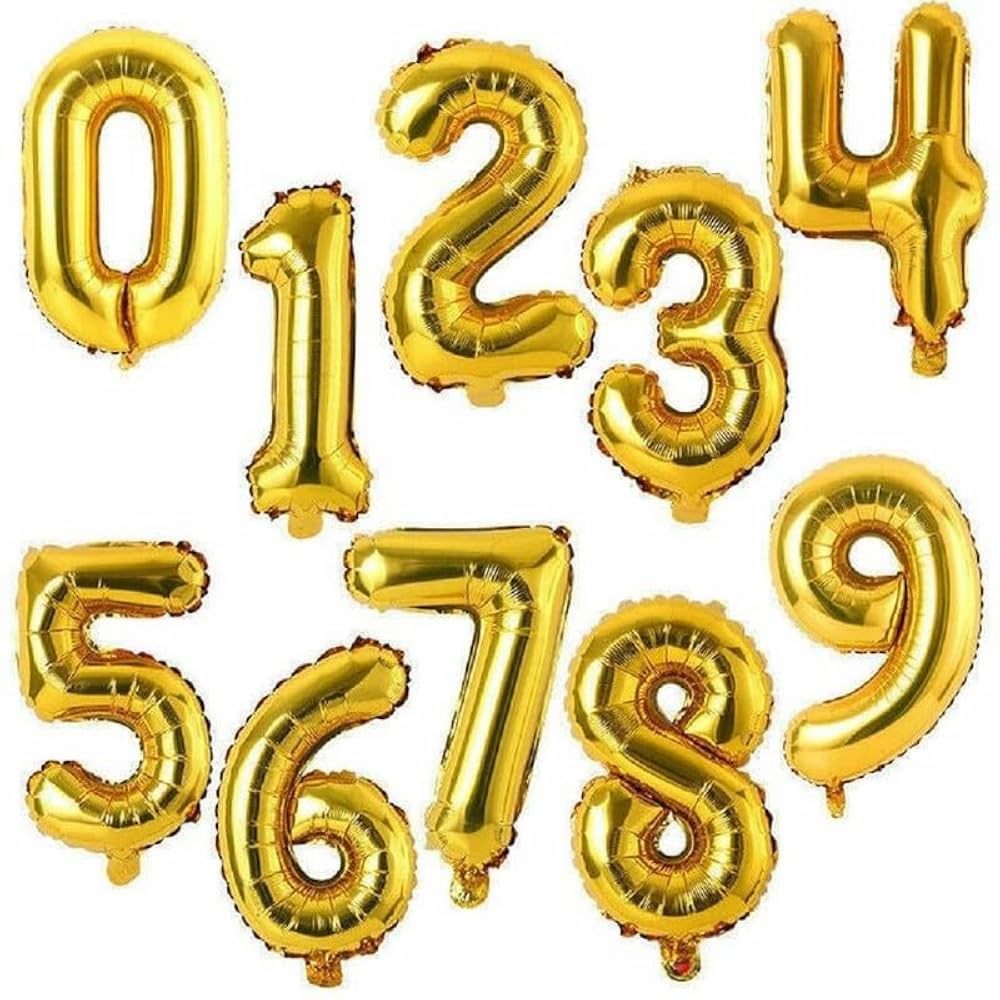 40 Inch Gold Number Balloon