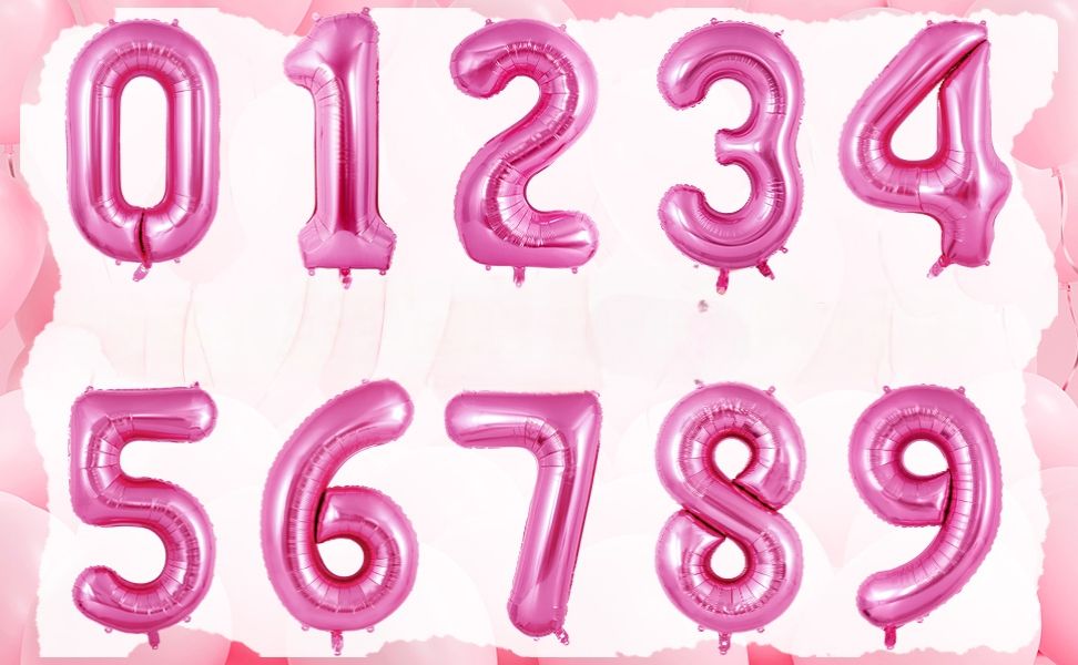 40 Inch Pink Number Balloon