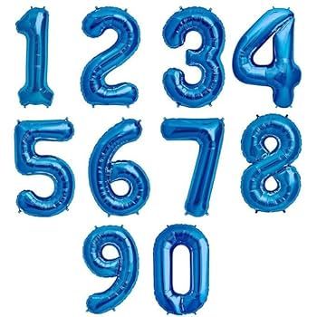 40 Inch Blue Number Balloon