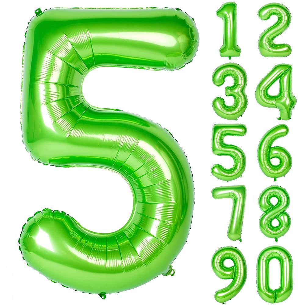 34 Inch Green Number Balloon