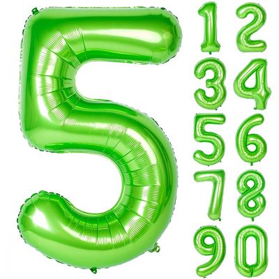 34 Inch Green Number Balloon