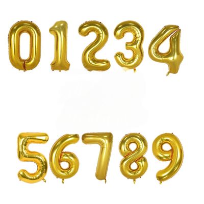 40 Inch Gold Number Balloon