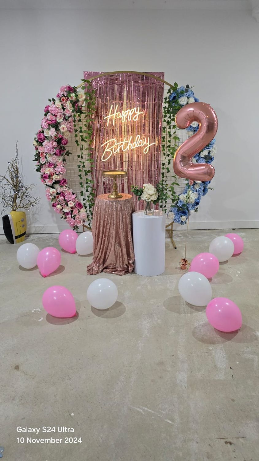 Happy Birthday Balloon Backdrop Decoration