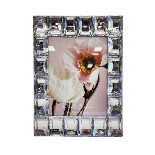 Sparkling Crystal Edge Glass Photo Frame