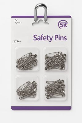 Nickel Safety Pins - 67pc