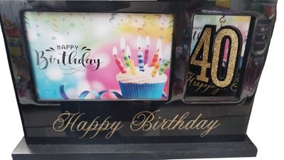 Happy 40th Birthday Table Frame