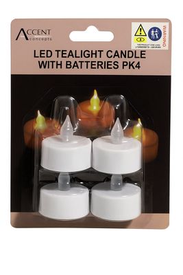 LED Tealight Candle with Batteries – Pack of 4