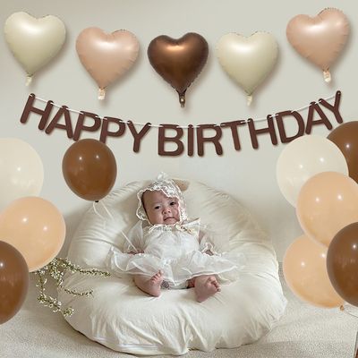 Retro Digital Balloon with Happy Birthday Banner (0–9, 1pc each)