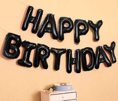 16 inch Black “HAPPY BIRTHDAY” Balloons