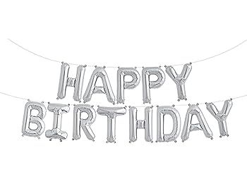 16 inch Silver “HAPPY BIRTHDAY” Balloons
