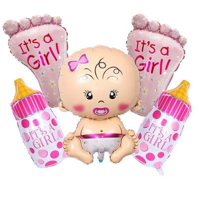 Baby Girl Foil Balloons Pacifier Baby Shower Decorations