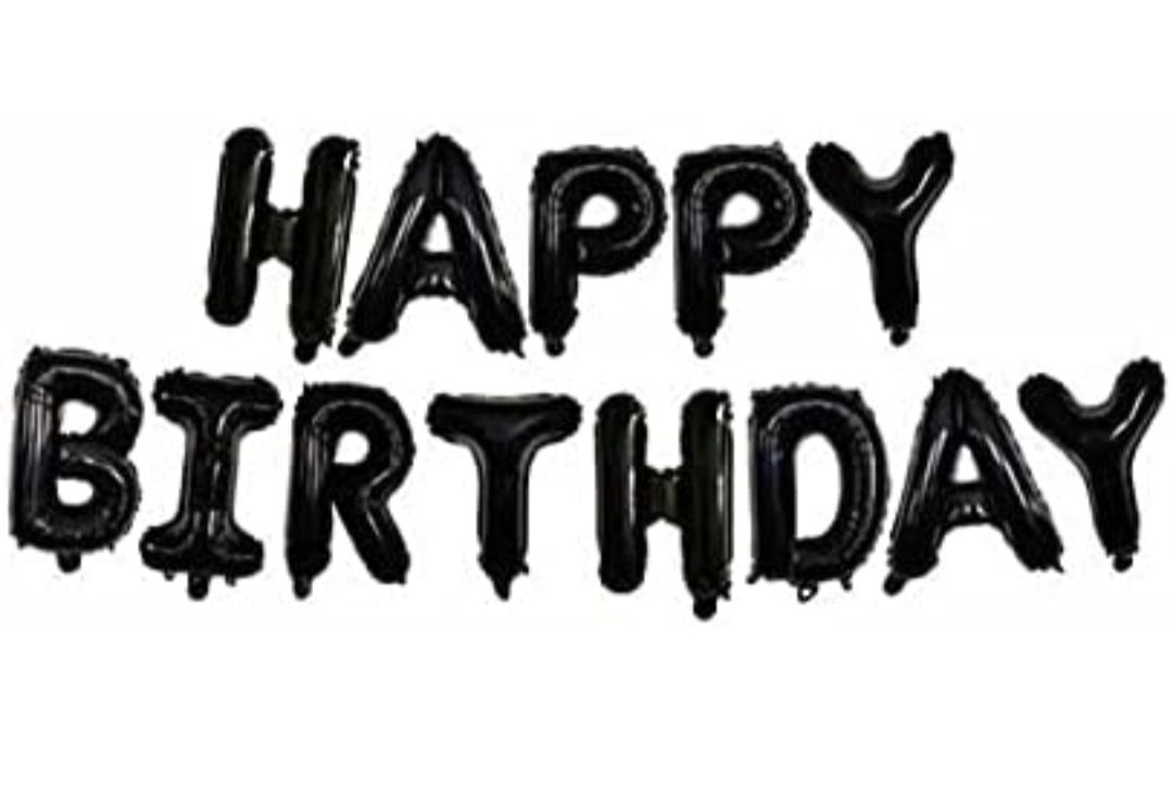 16 inch Black “HAPPY BIRTHDAY” Balloons