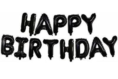 16 inch Black “HAPPY BIRTHDAY” Balloons