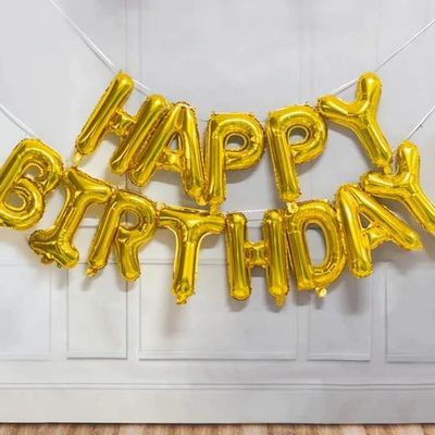 16 inch Golden “HAPPY BIRTHDAY” Balloons