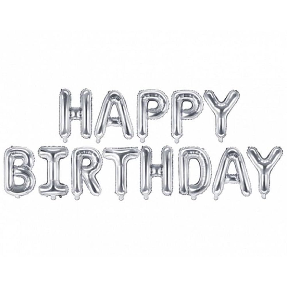 16 inch Silver “HAPPY BIRTHDAY” Balloons