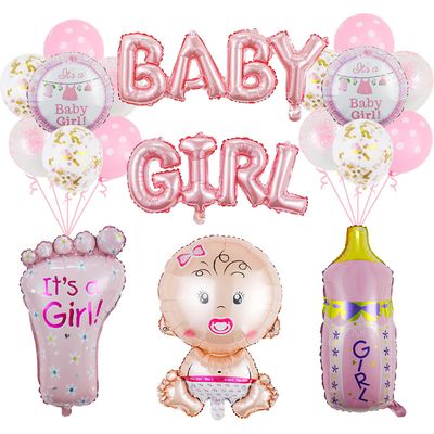 Baby Girl Foil Balloons Pacifier Baby Shower Decorations