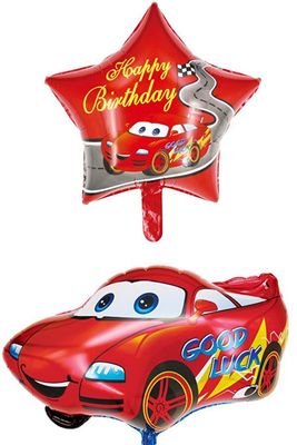 Cars "Good Luck" Themed Foil Balloon - 5pc Set