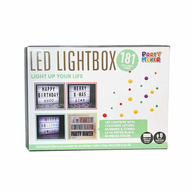 LED Light Box with letters and numbers